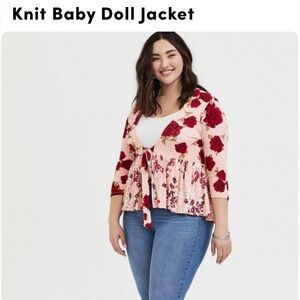 Knit Baby Doll Jacket. NWT.